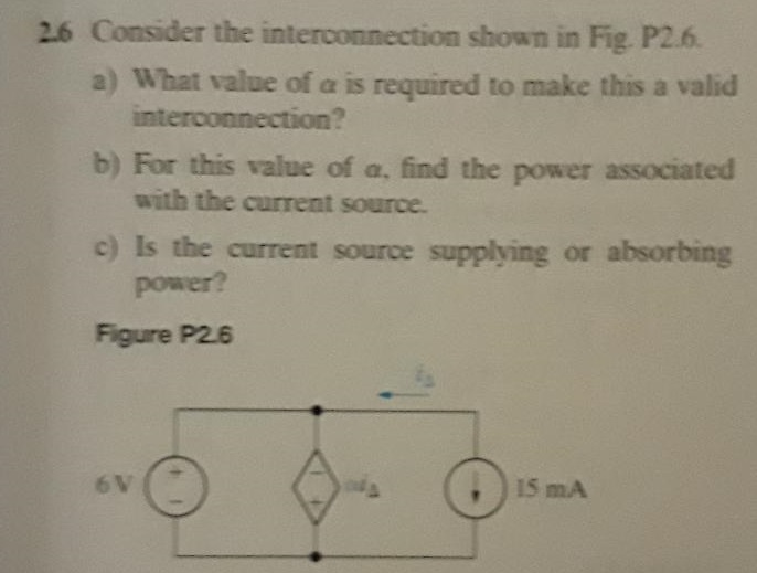 Solved 2.6 Consider the interconnection shown in Fig. P2.6. | Chegg.com