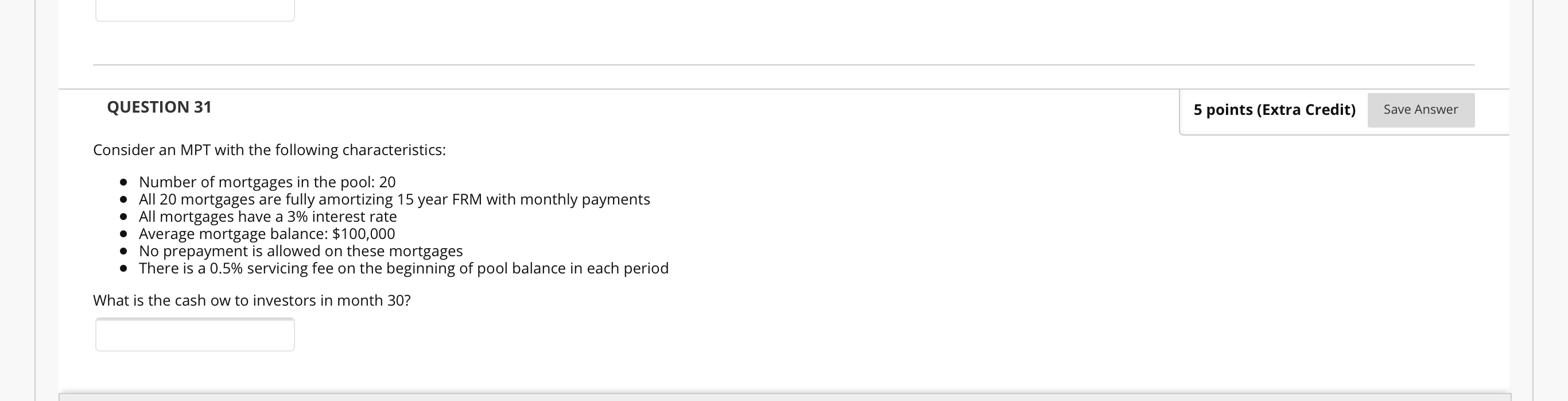 Solved QUESTION 31 5 points (Extra Credit) Save Answer | Chegg.com