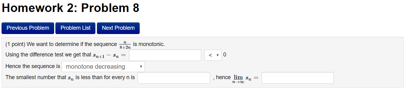 Solved Homework 2: Problem 8 Previous Problem Problem List | Chegg.com