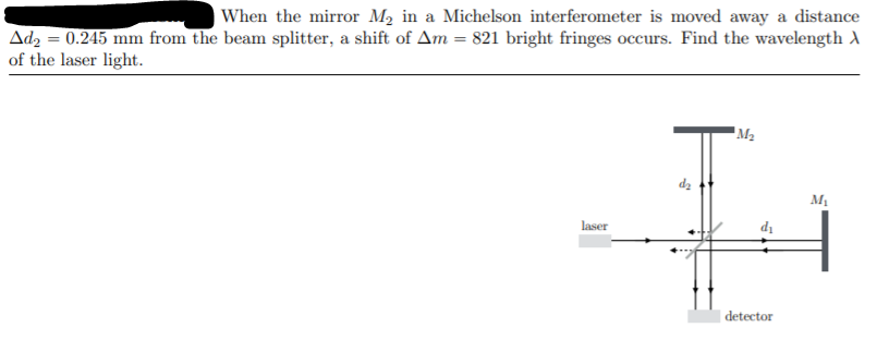 Solved When the mirror M, in a Michelson interferometer is | Chegg.com