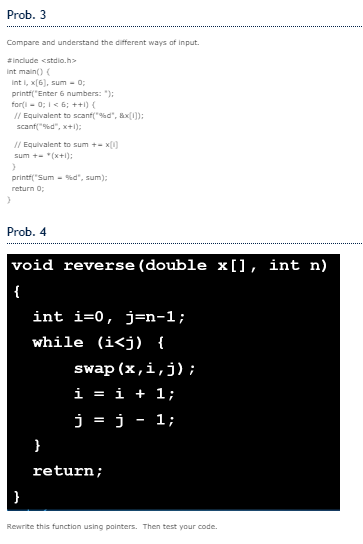 Solved Prob. 3 Compare and understand the different ways of | Chegg.com