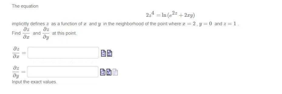 【楽天カード分割】 Solved The equation 224 = ln (e22 + 2xy) implicitly defines イラスト