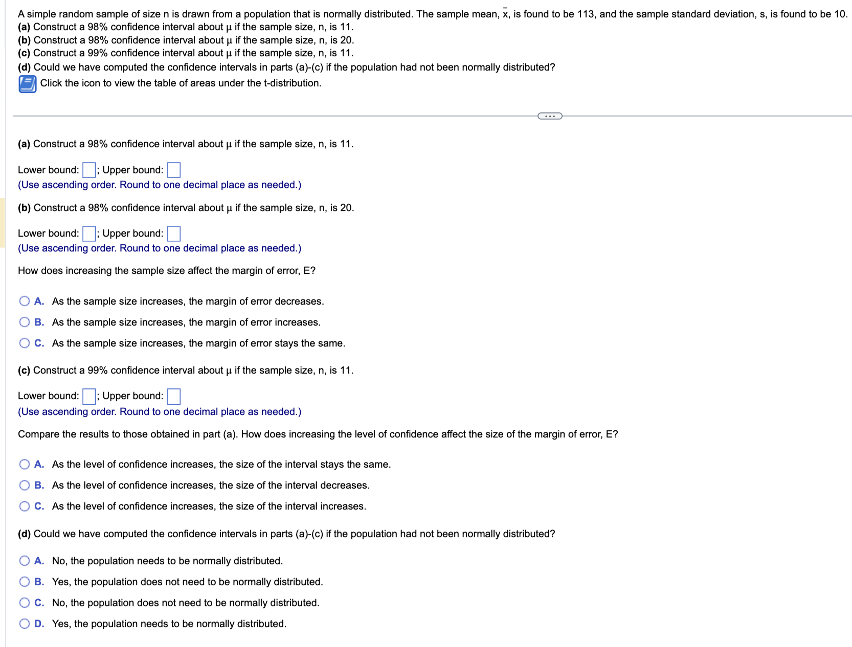 Solved A simple random sample of size n is drawn from a | Chegg.com