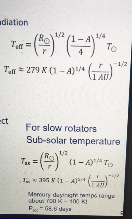 Solved 4. Using the expression for equilibrium temperature | Chegg.com
