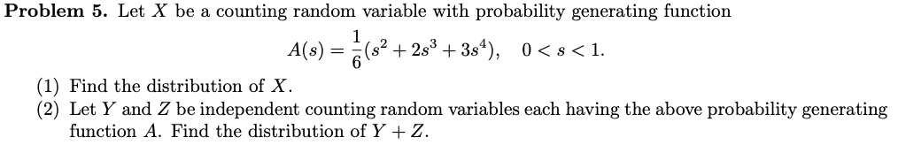 Solved A(s)=61(s2+2s3+3s4),0 | Chegg.com