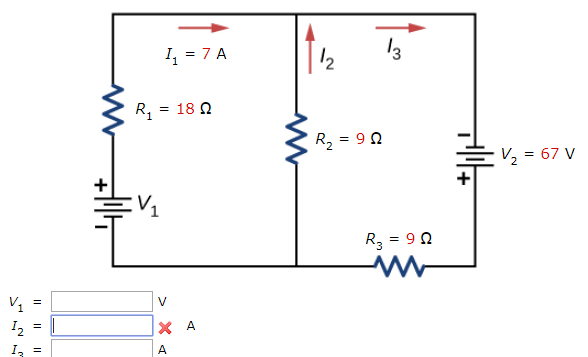 Solved Consider the circuit shown below. Find V1 (in V), I2 | Chegg.com