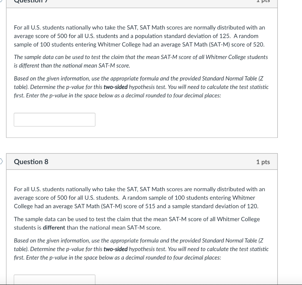 solved-the-average-math-sat-score-is-521-with-a-standard-chegg