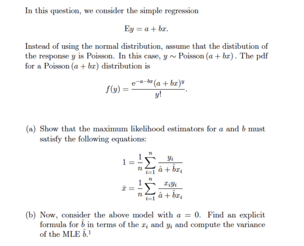 Solved In This Question We Consider The Simple Regressio Chegg Com