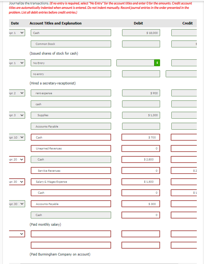 Solved Journalize the transactions. (If no entry is | Chegg.com