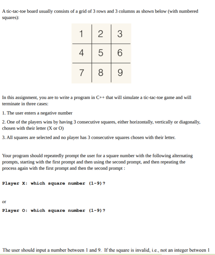 Solved . . . Develop the Tic-Tac-Toe game. The grid can be