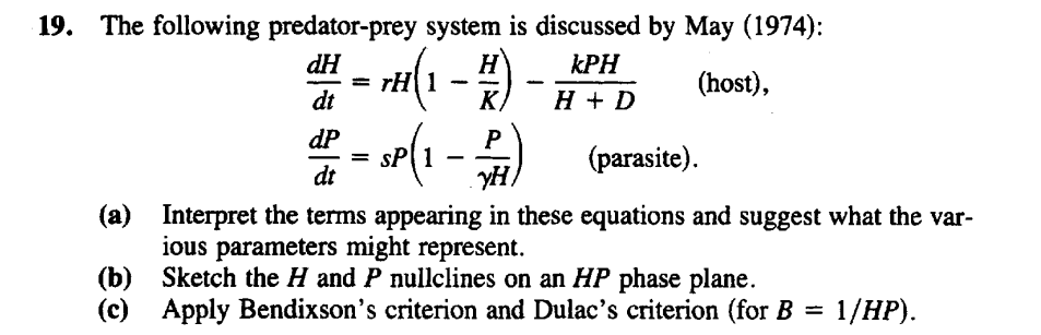 9. The following predator-prey system is discussed by | Chegg.com