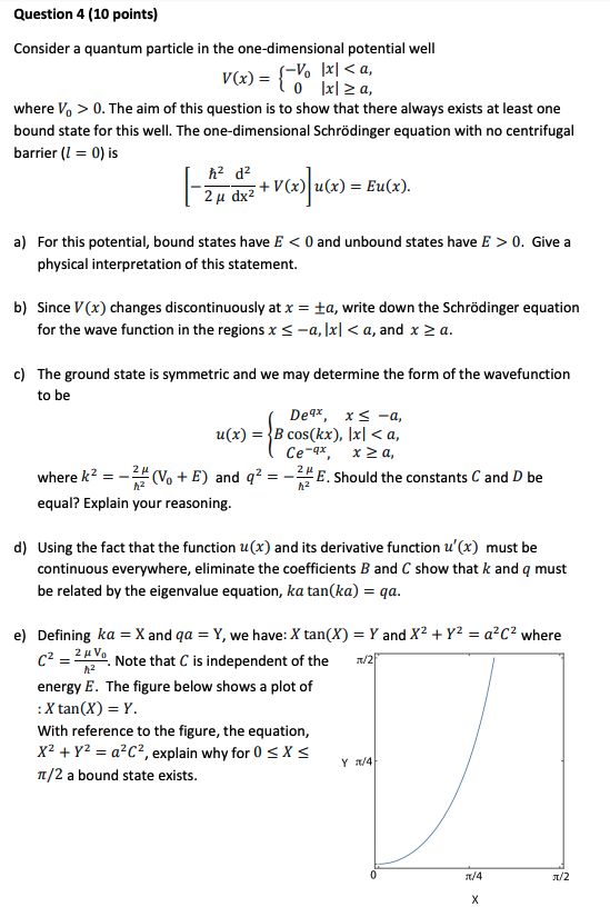 Solved Question 4 10 Points Consider A Quantum Particle Chegg Com