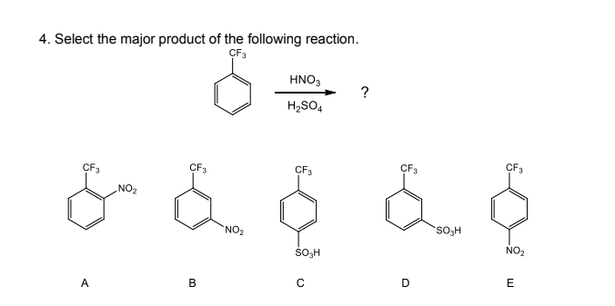 Solved 5. Which of the following labeled benzene rings would | Chegg.com