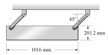 Solved The slender bars each weigh 17.8 N and are 254 mm | Chegg.com