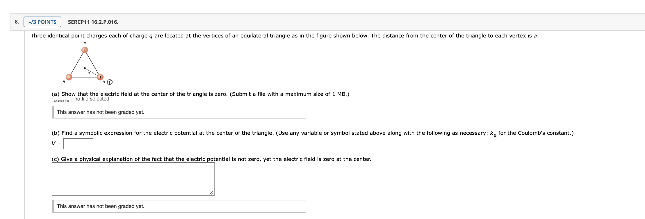 Solved 8. -/3 POINTS SERCP11 16.2.P.016. Three identical | Chegg.com