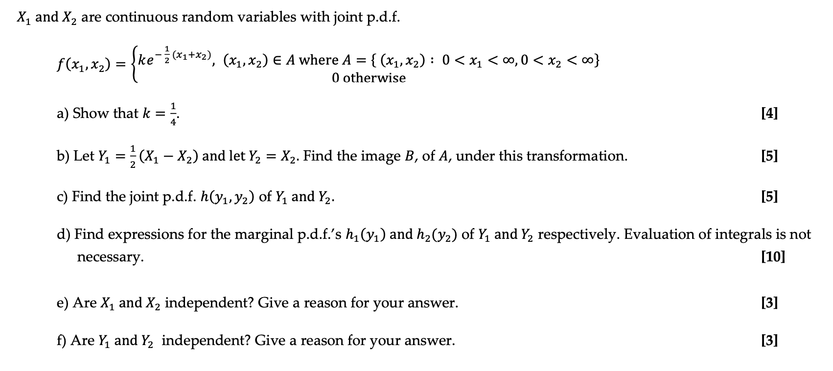 Solved X4 and X2 are continuous random variables with joint | Chegg.com