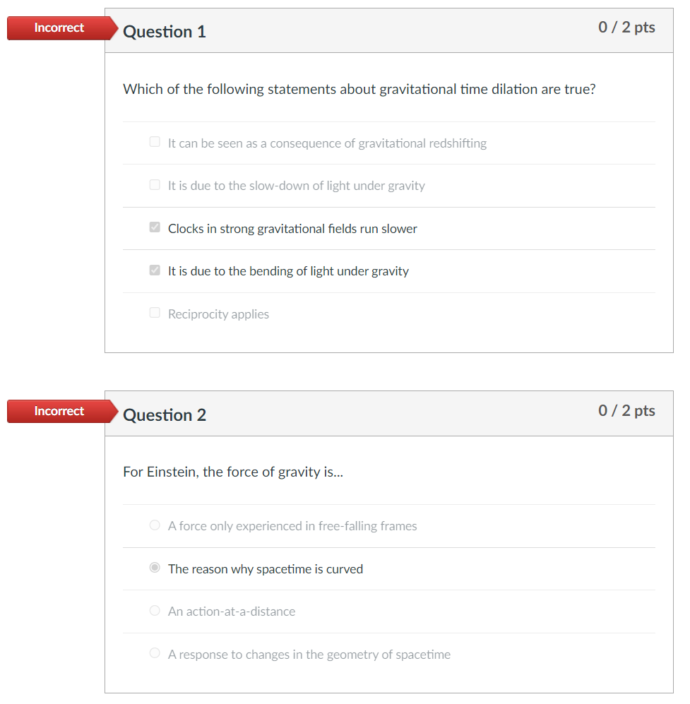Solved Which of the following statements about gravitational | Chegg.com