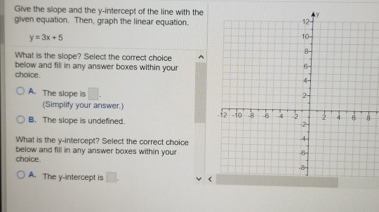 Solved Give the slope and the y-intercept of the line with | Chegg.com