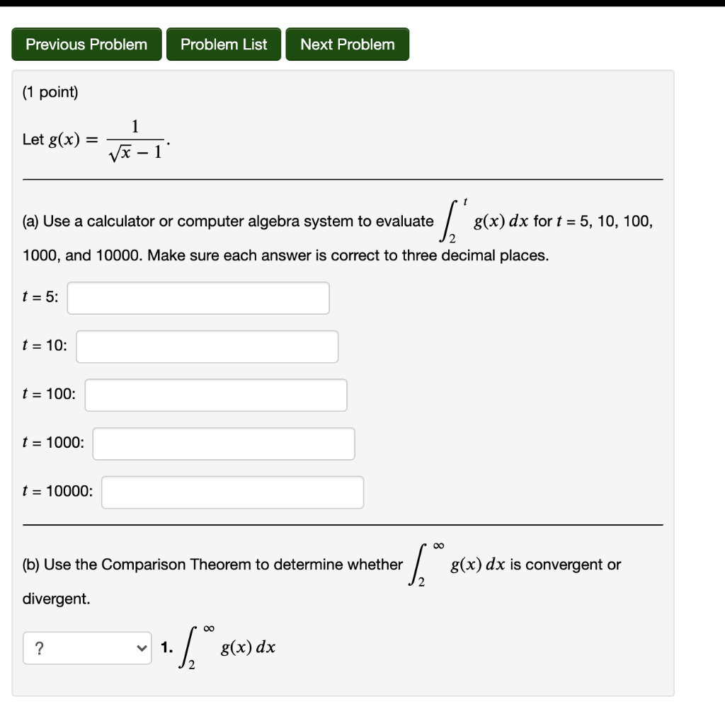 Solved Previous Problem Problem List Next Problem (1 Point) | Chegg.com