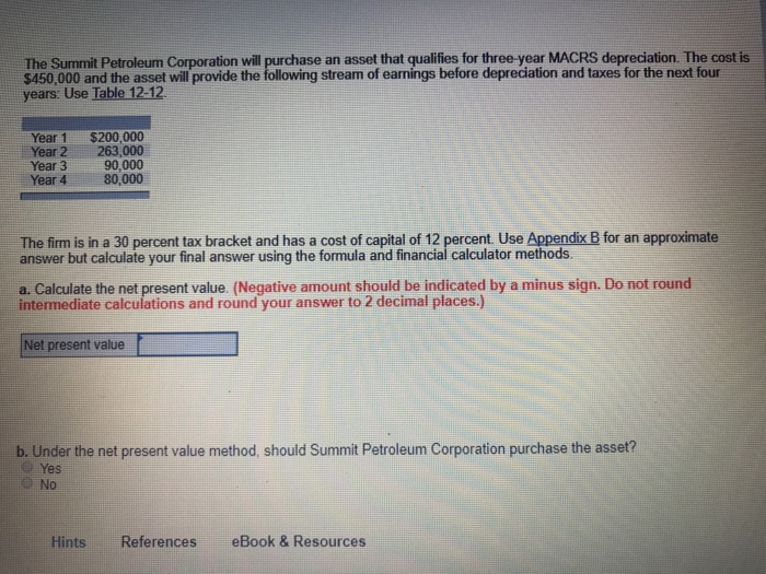 Solved se an asset that qualifies for threeyear MACRS