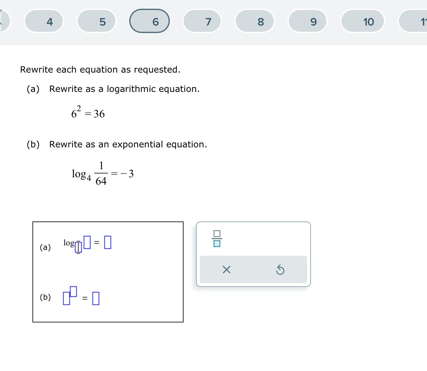 Solved Rewrite Each Equation As Requested A Rewrite As A