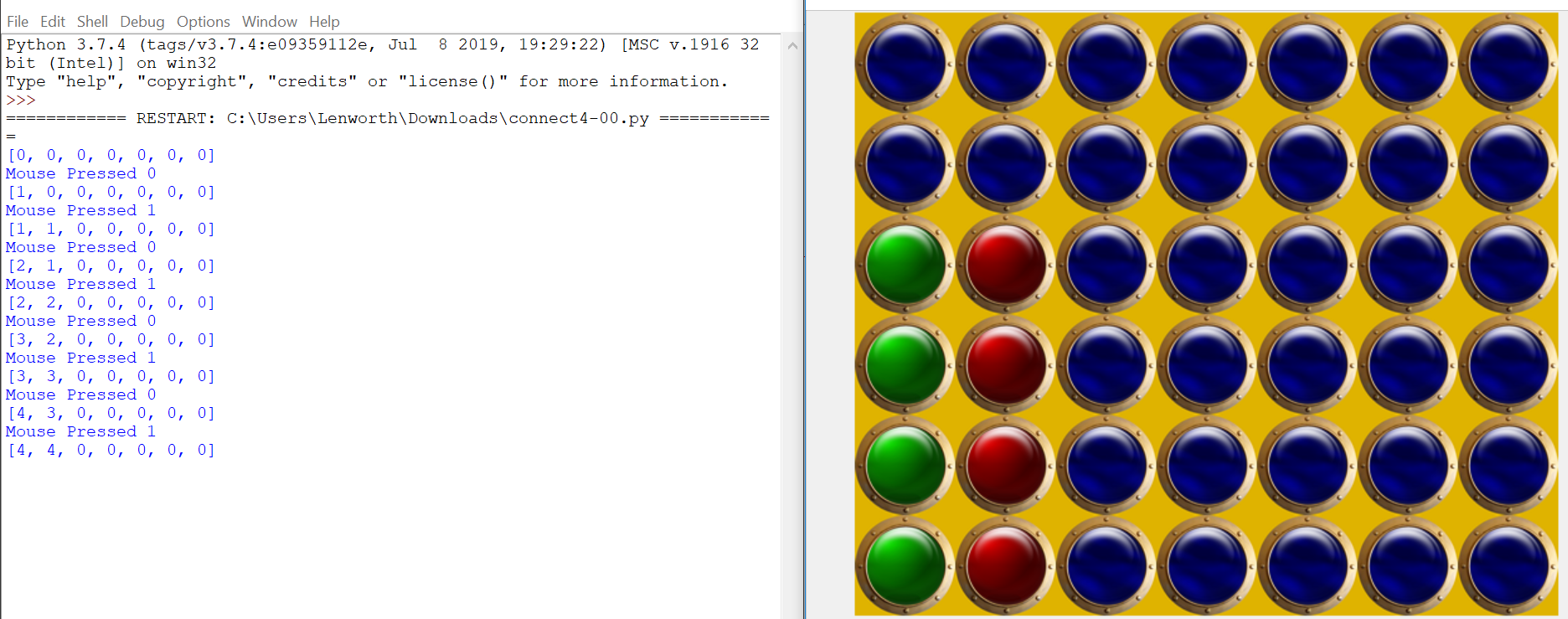 File Edit Shell Debug Options Window Help 8 2019, 19:29:22) [MSC v.1916 32 Python 3.7.4 (tags/v3.7.4:e09359112e, Jul bit (Int