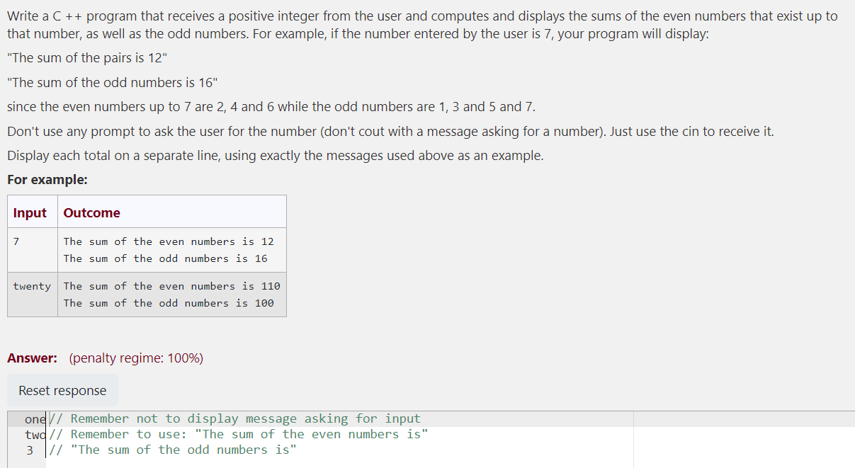 Solved Write a C ++ program that receives a positive integer | Chegg.com