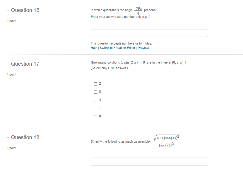 Solved Answer all the questions 16, 17 and 18 with | Chegg.com