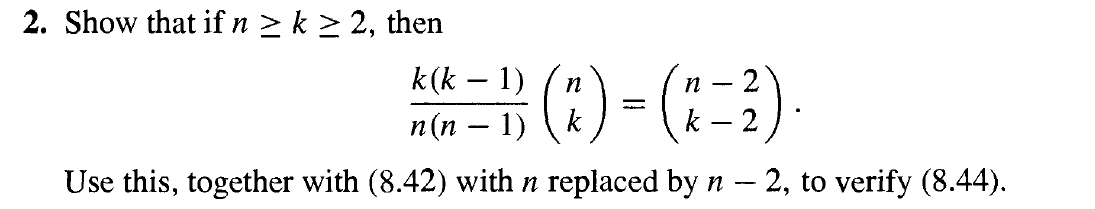 Solved 2. Show that if n > k > 2, then k(k – 1) 2 n(n - 1) ( | Chegg.com