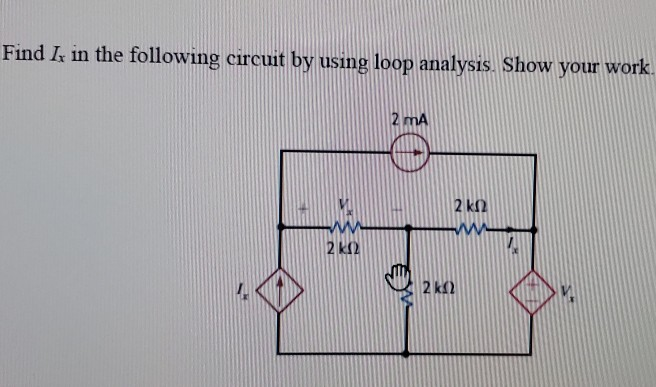 Solved Find I in the following circuit by using loop | Chegg.com