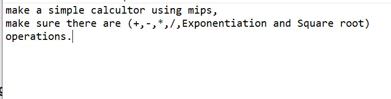 Solved make a simple calcultor using mips, make sure there | Chegg.com