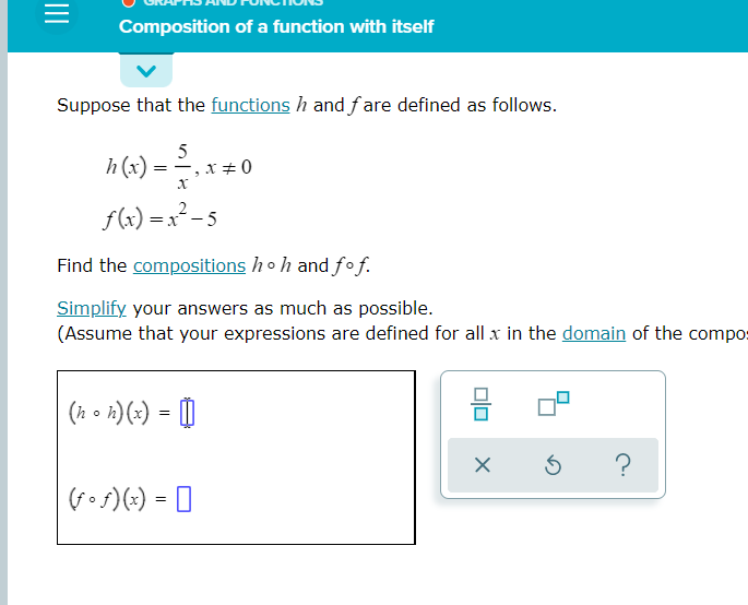 Solved III Composition of a function with itself Suppose | Chegg.com