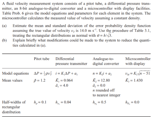 A Fluid Velocity Measurement System Consists Of A Chegg Com