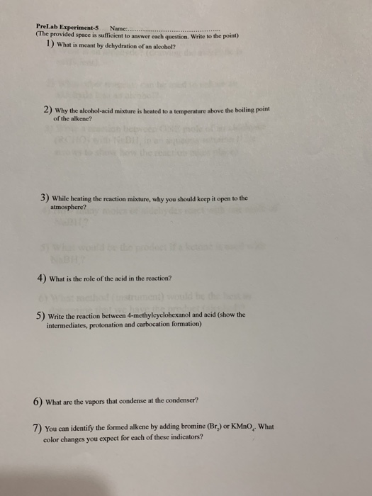 Solved PreLab Experiment-5 Name (The provided space is | Chegg.com