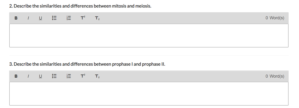 Solved 2. Describe the similarities and differences between | Chegg.com