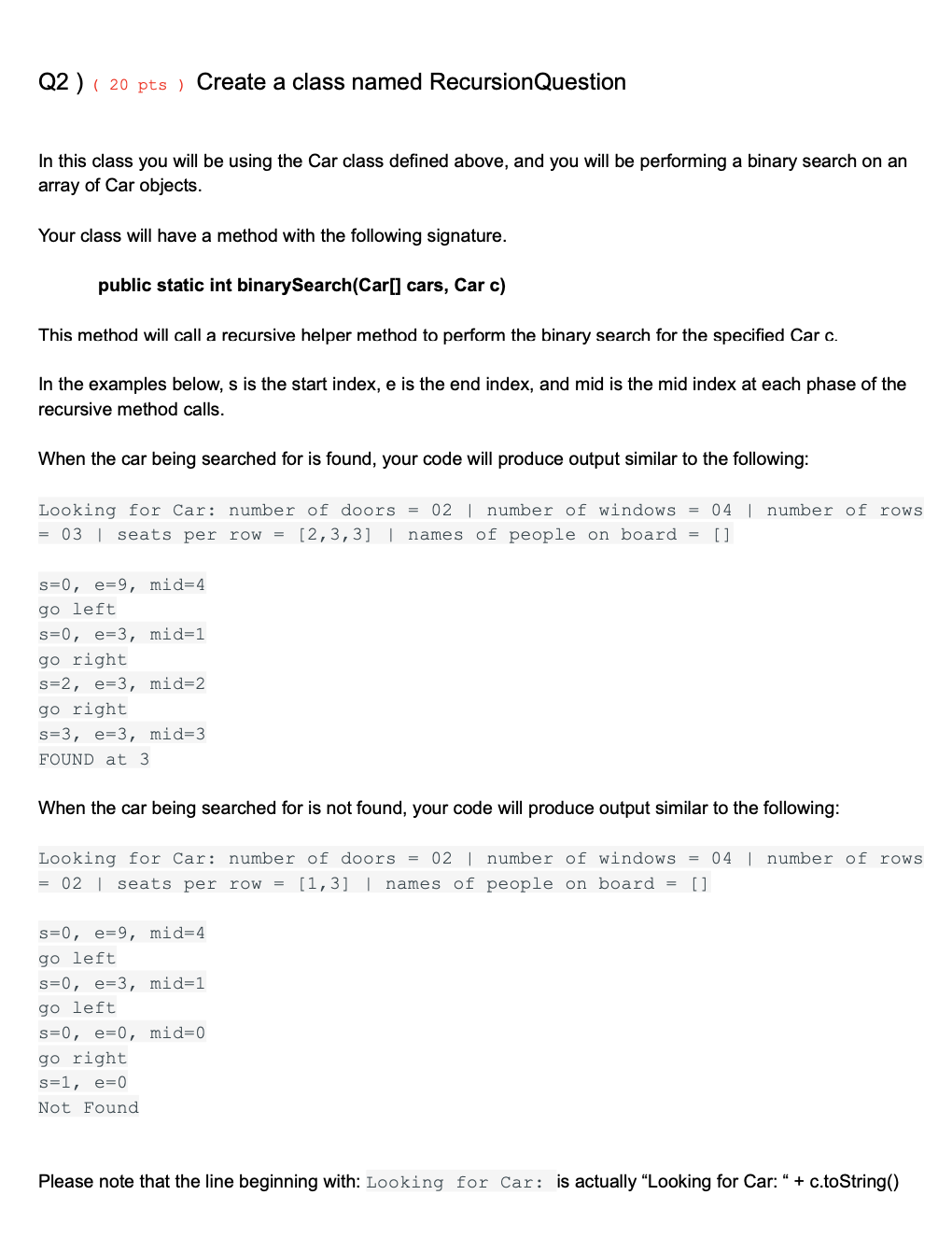Solved I need help building this java class that contains a | Chegg.com