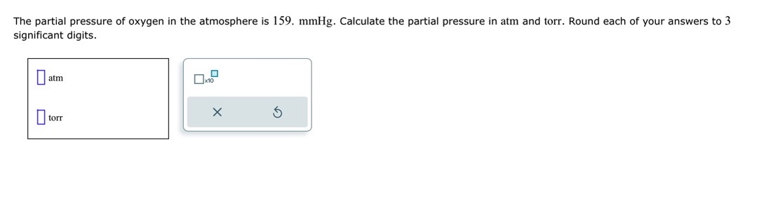 Solved The partial pressure of oxygen in the atmosphere is | Chegg.com