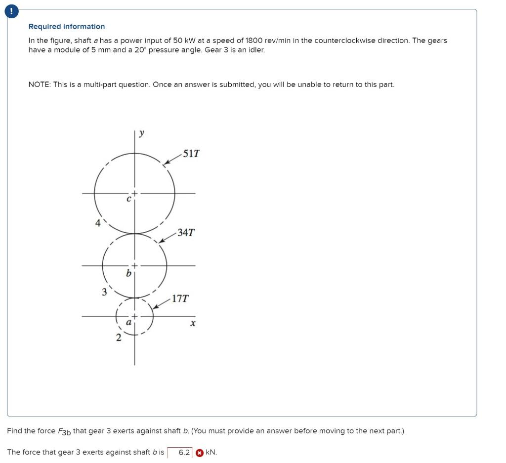 Solved ! Required information In the figure, shaft a has a | Chegg.com