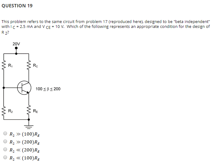 Solved QUESTION 17 Suppose The Following Circuit Is To Be | Chegg.com