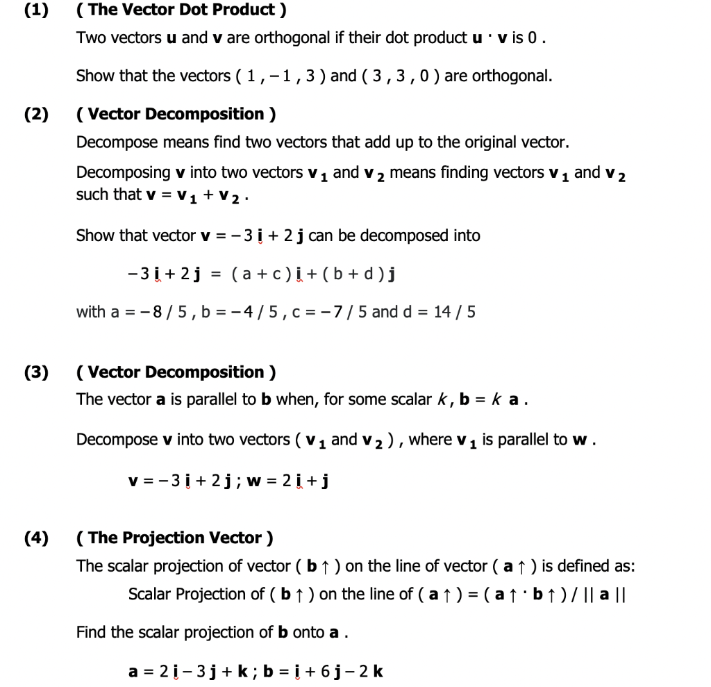 solved-1-the-vector-dot-product-two-vectors-u-and-v-are-chegg