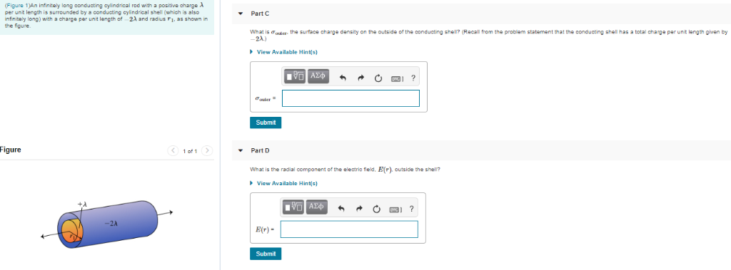 Solved (Figure 1)An Infinitely Long Conducting Cylindrical | Chegg.com ...