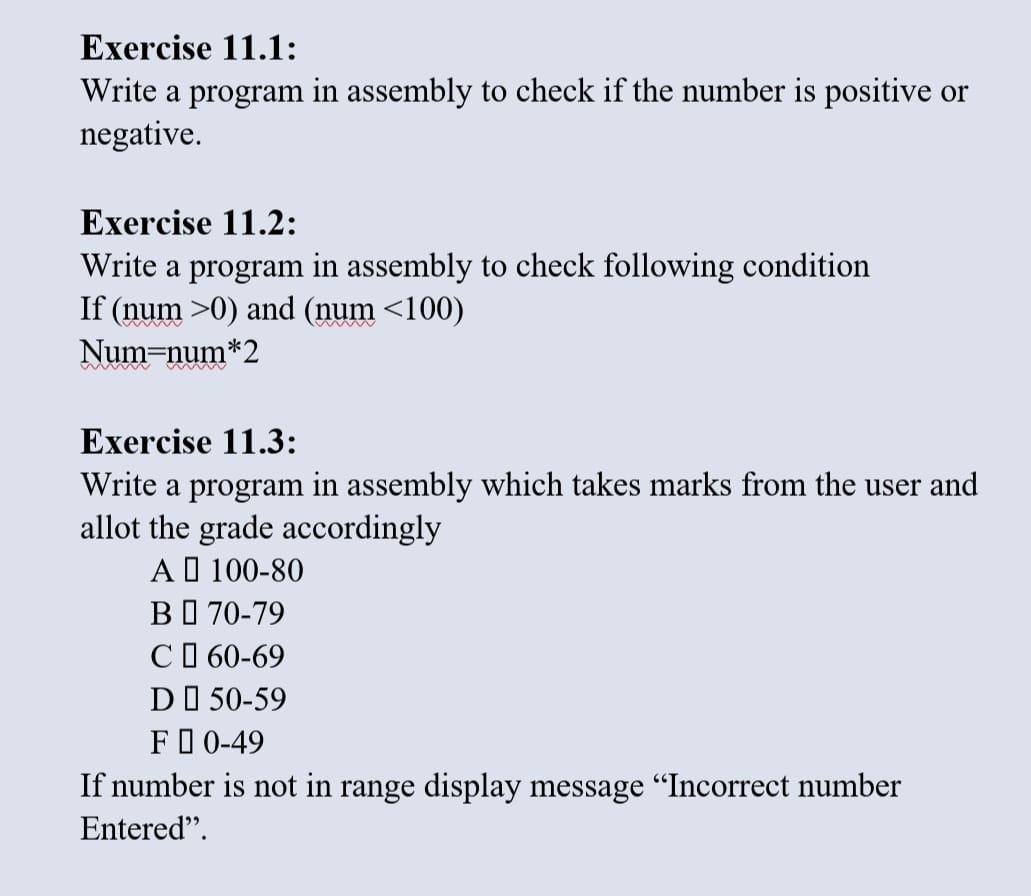 Exercise 24.24: Write a program in assembly to check  Chegg.com
