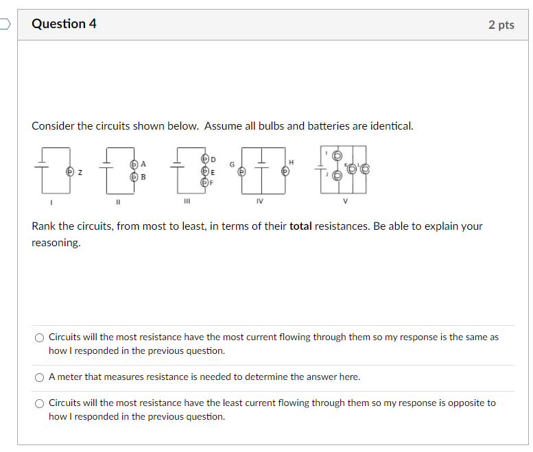 Solved Consider The Circuits Shown Below. Assume All Bulbs | Chegg.com