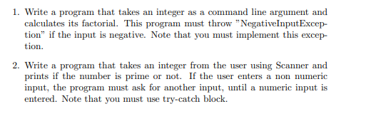 Solved 1. Write a program that takes an integer as a command | Chegg.com