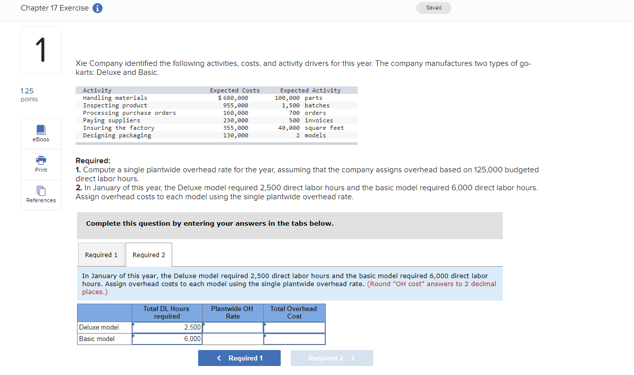 Solved Chapter 17 Exercise Saved 1 Xie Company Identified | Chegg.com