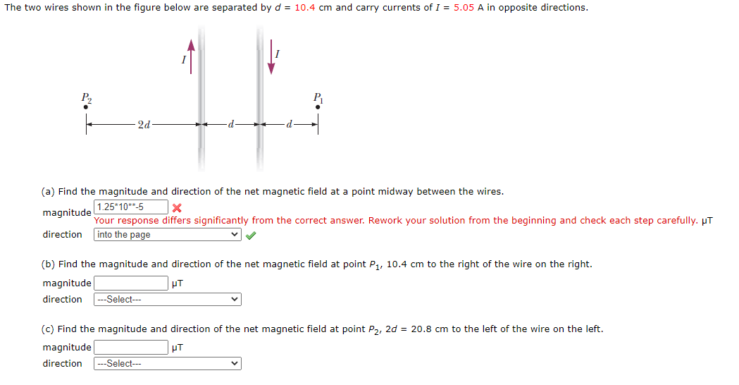 Solved The Two Wires Shown In The Figure Below Are Separated | Chegg.com