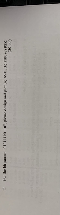 Solved 2. For the bit pattern