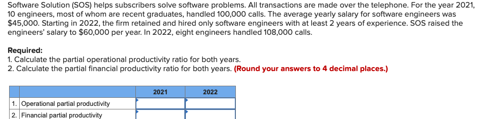 Solved Software Solution (SOS) helps subscribers solve | Chegg.com