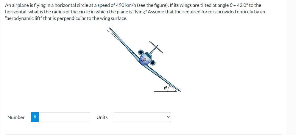 Solved An Airplane Is Flying In A Horizontal Circle At A | Chegg.com