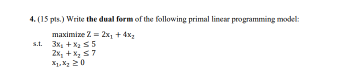 Solved Solve The Following Linear Programming Model By Using | Chegg.com